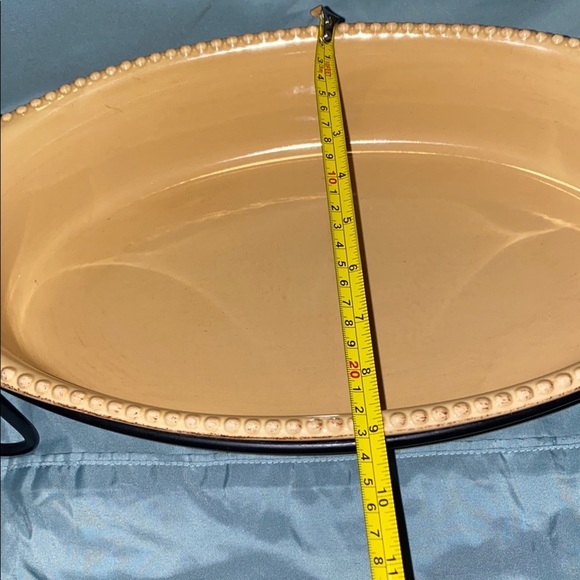 BX45 Signature 2005 Mustard Yellow Elegant Oval Serving Platter with Handles - Picture 8 of 8